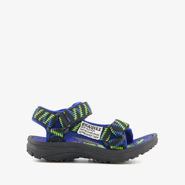 Braqeez jongens sandalen blauw met gele details