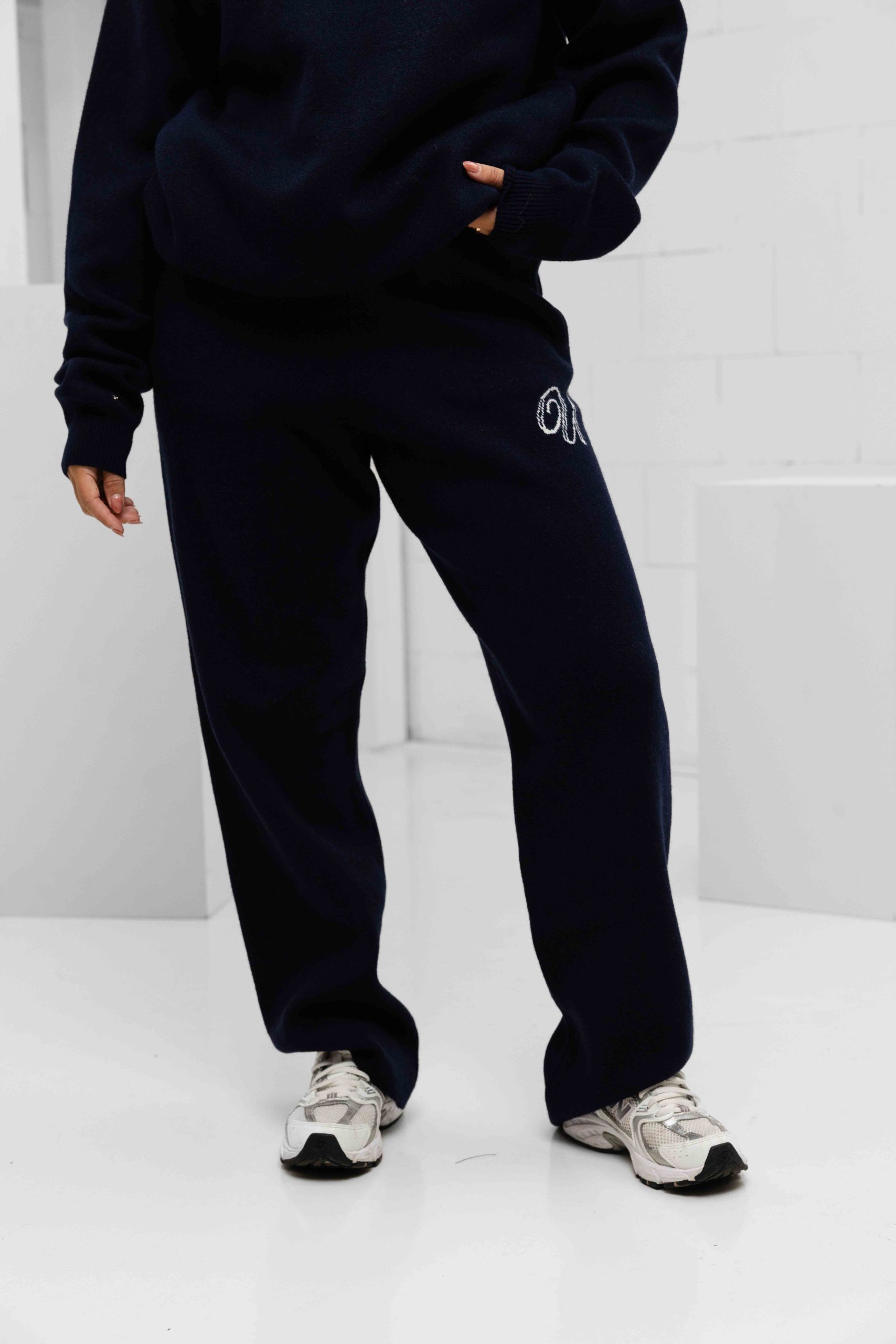 24 Uomo Knitted Trainingspak Dames Navy