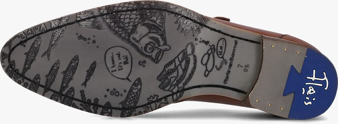 FLORIS VAN BOMMEL cognac floris van bommel nette schoenen sfm-30318