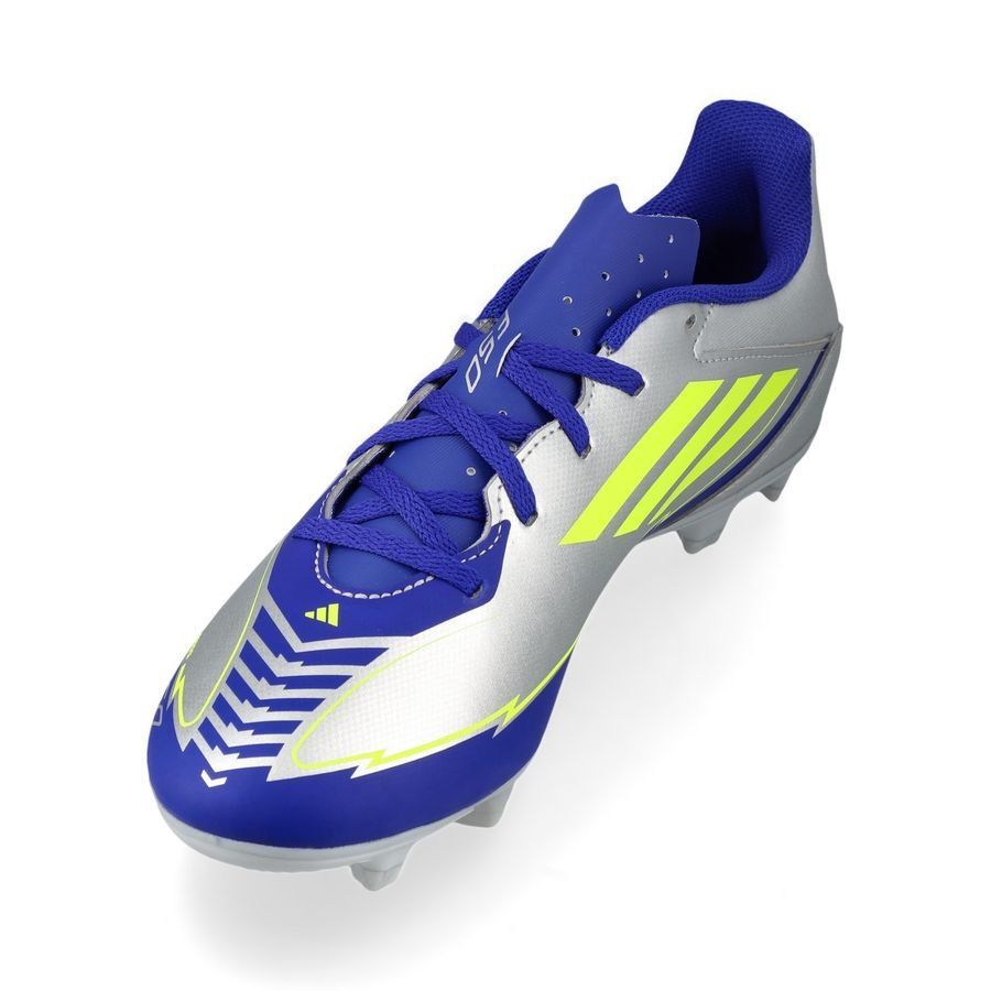 adidas F50 Messi Club FxG La Vida Rapida - Argenté/Jaune/Bleu