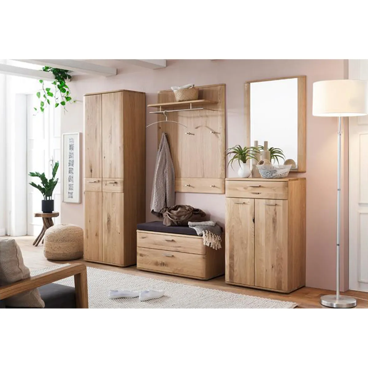 pegane Vestiaire complet finis. chêne blanchi