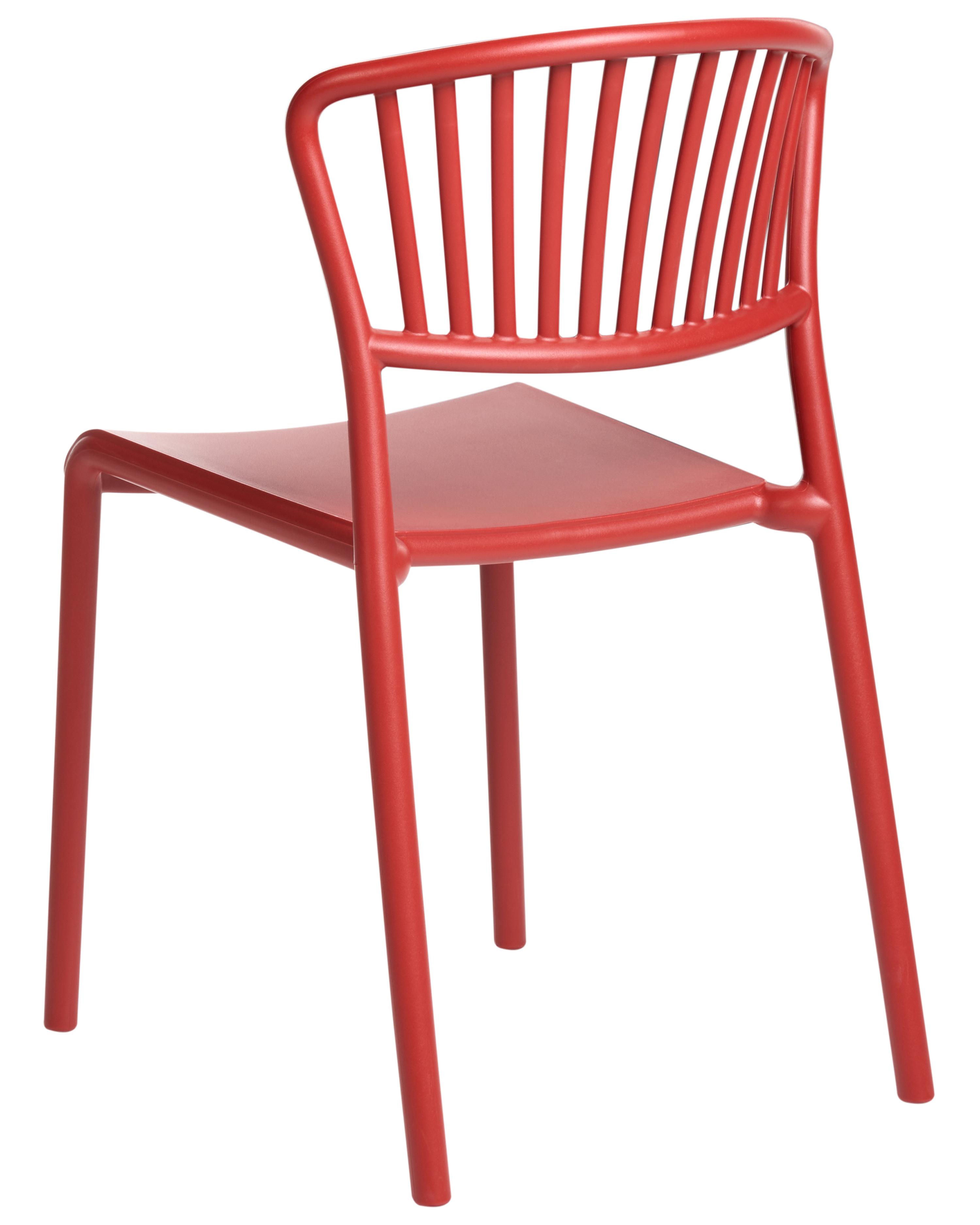 Set van 4 tuinstoelen GELA Rood