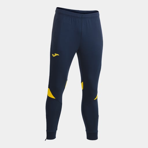 Conjunto de treino Joma Championship VI Royal, azul marinho e amarelo.