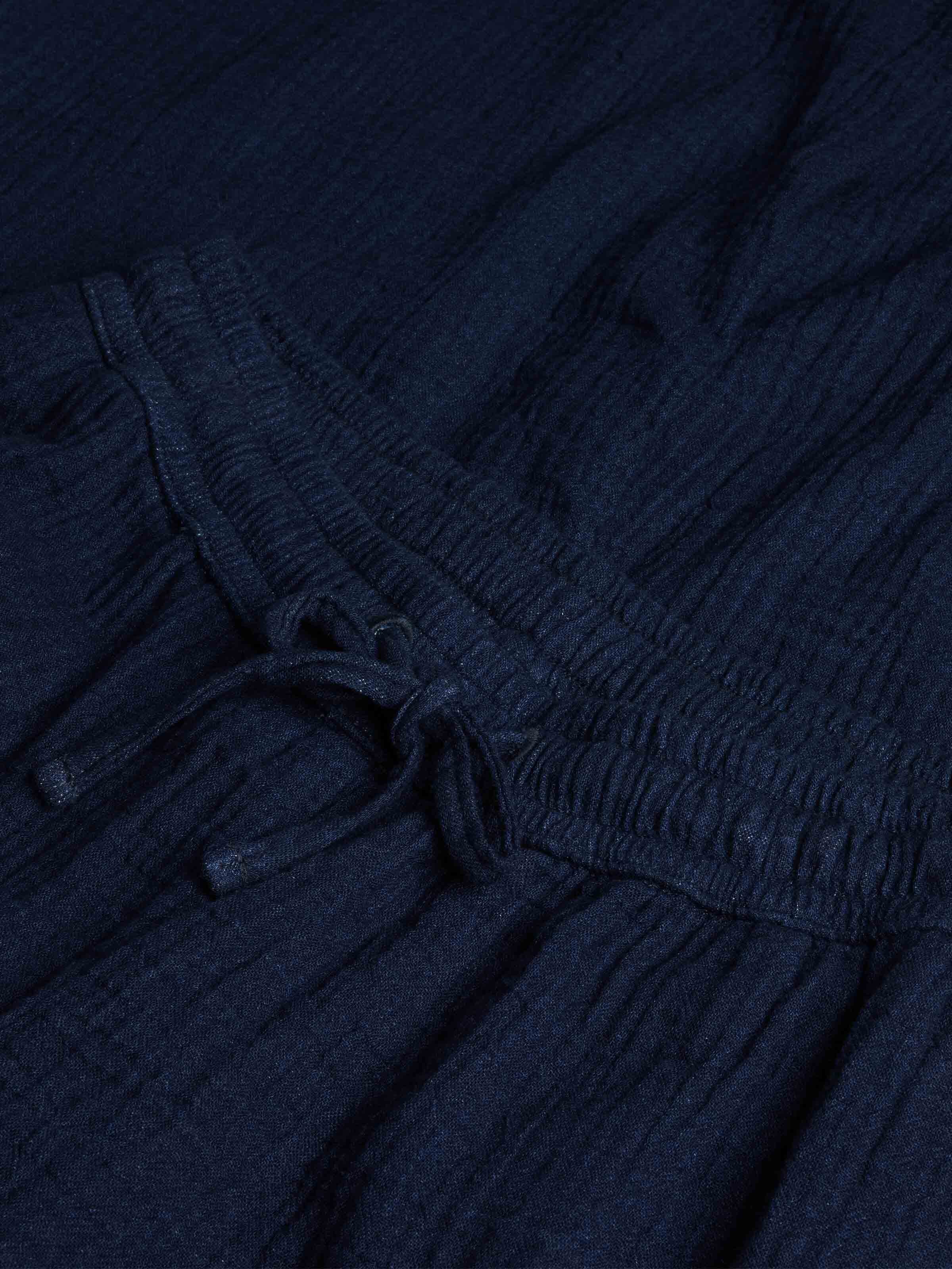 Knowledge Cotton Apparel Hose Posey Mid-Rise Dobby Pants Indigo