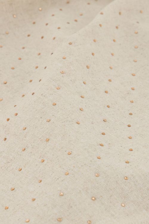 Beige linnen blazer met studs