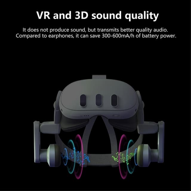 Meta Quest 3 VR Hovedbøjle Frontbeskyttelse høreværn