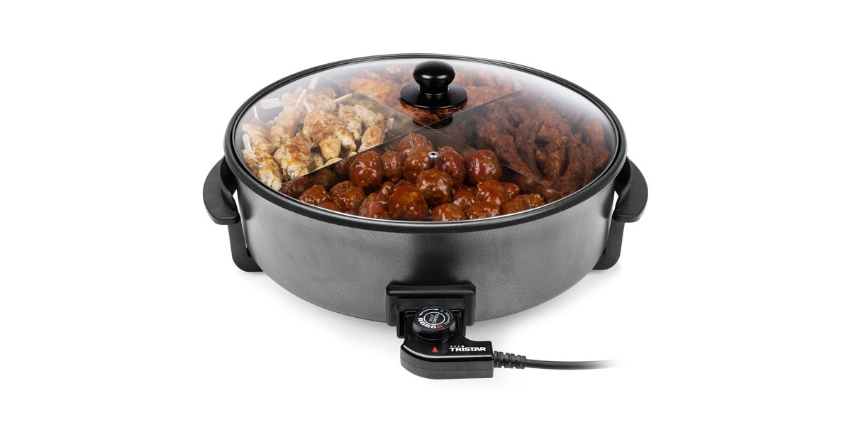 TristarPZ-9145 Multifunctionele hapjespan XXL bak-/braadpan  (Zwart)
