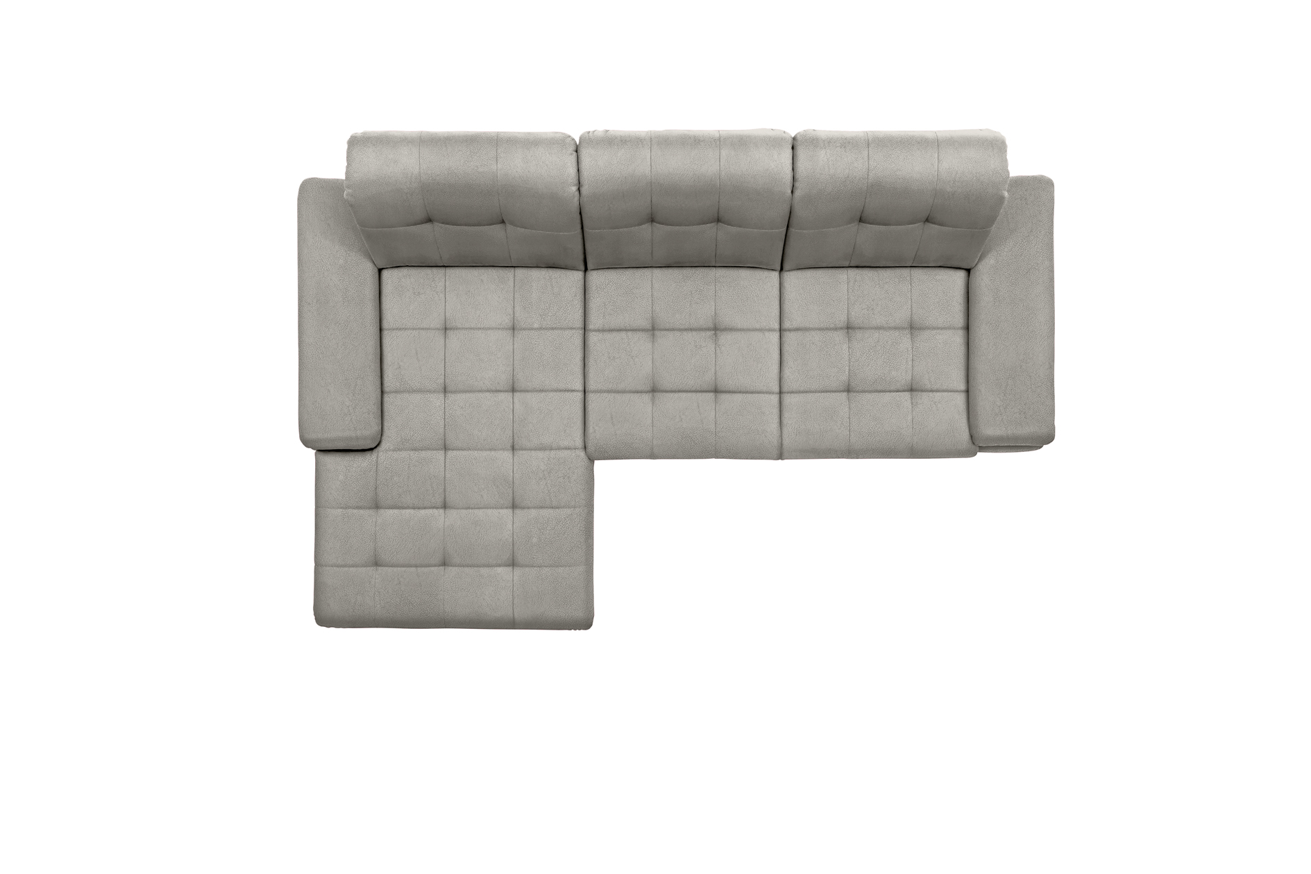 polsterpower Ecksofa - Saddle alu - Basismodell - Recamiere links