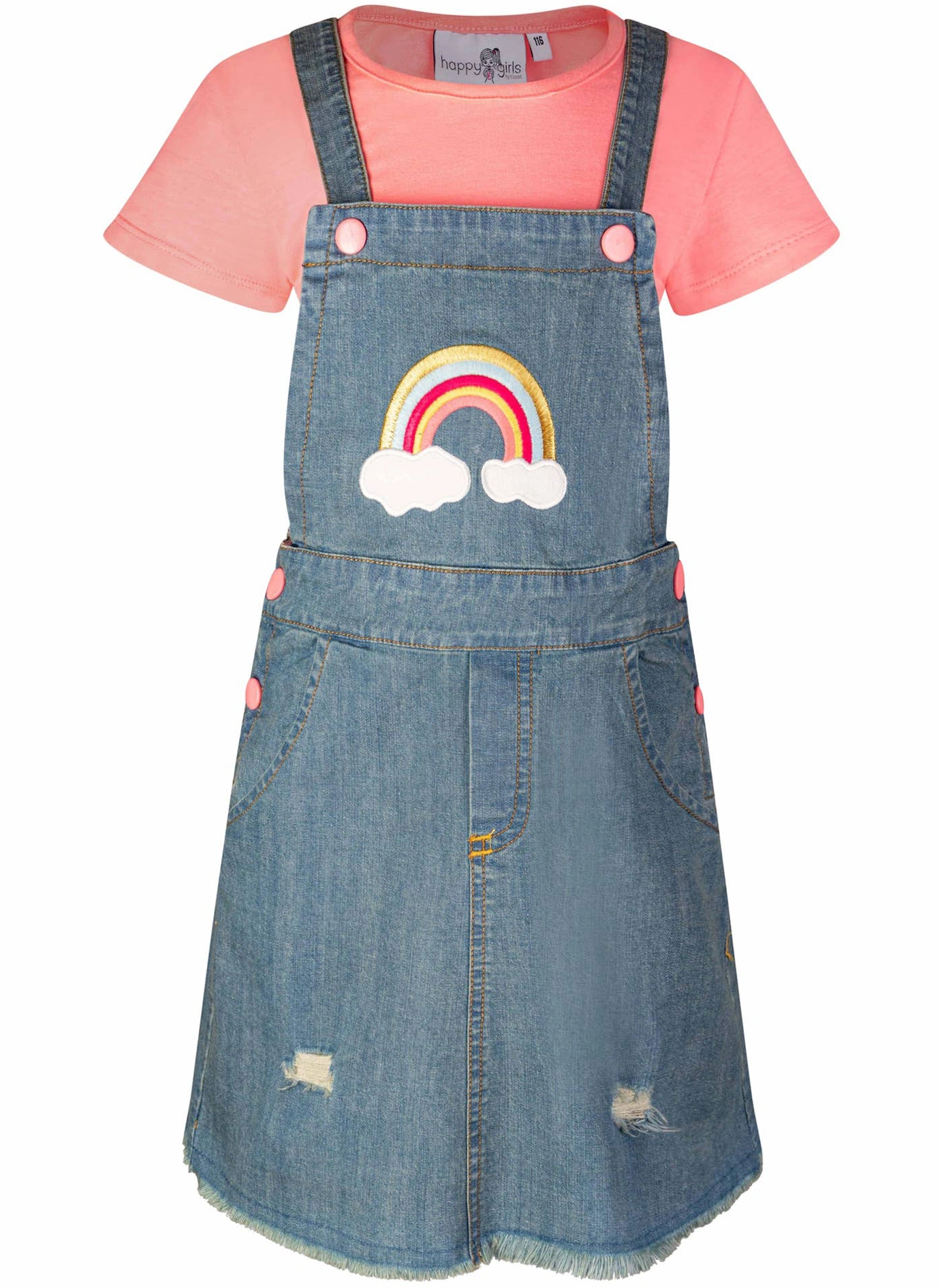 Latzkleid RAINBOW 2-teilig in jeans blue