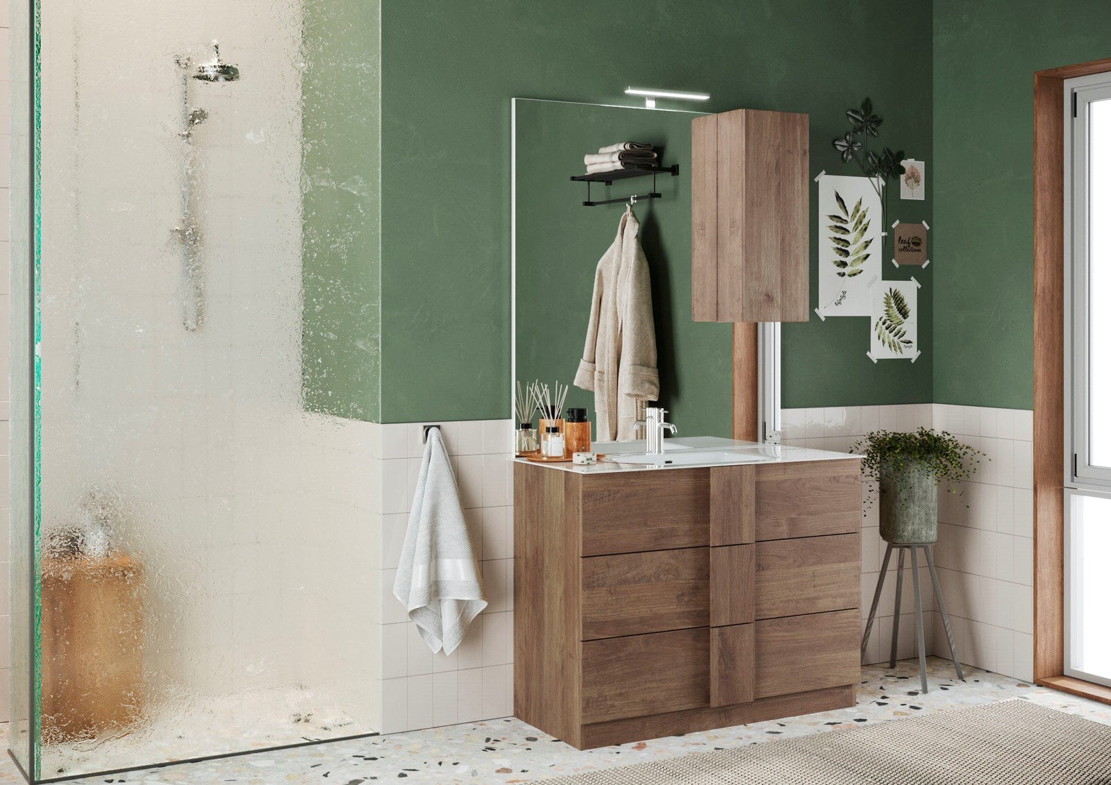 Benvenuto Design Jupiter 120 cm Staand Wastafel en Onderkast