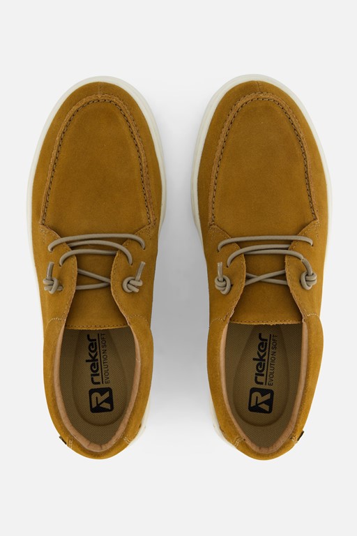 Rieker Veterschoenen geel Suede