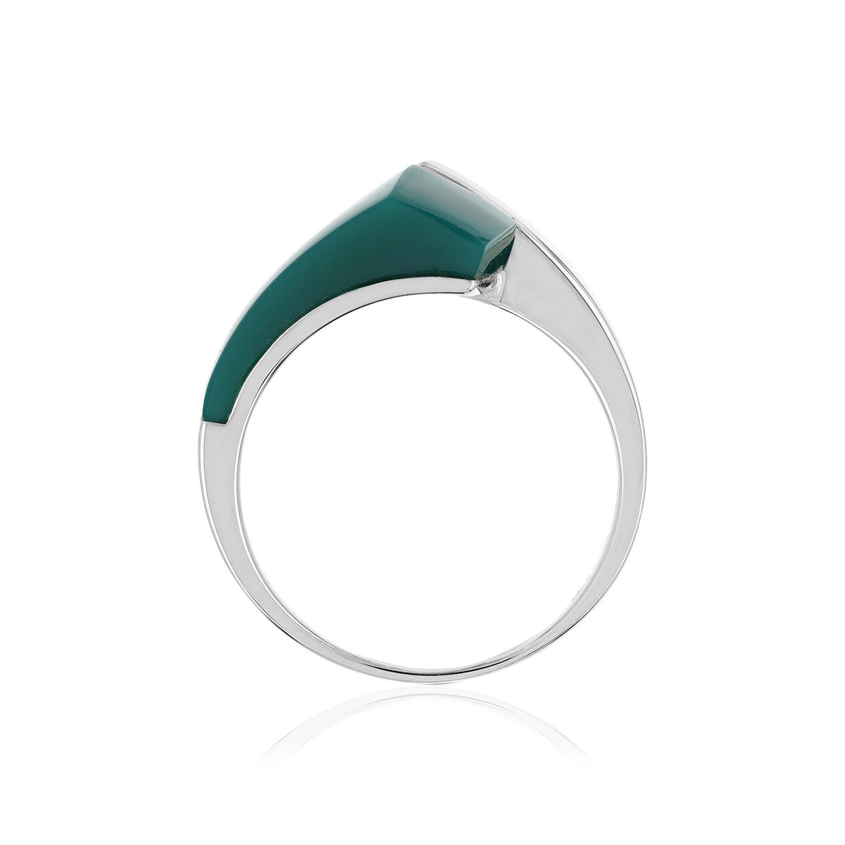 Bague argent 925 agate verte