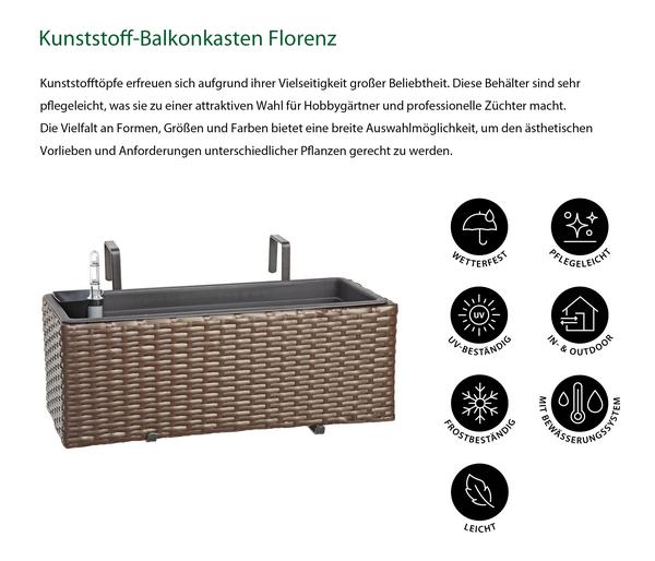 Dehner Kunststoff-Balkonkasten Florenz,