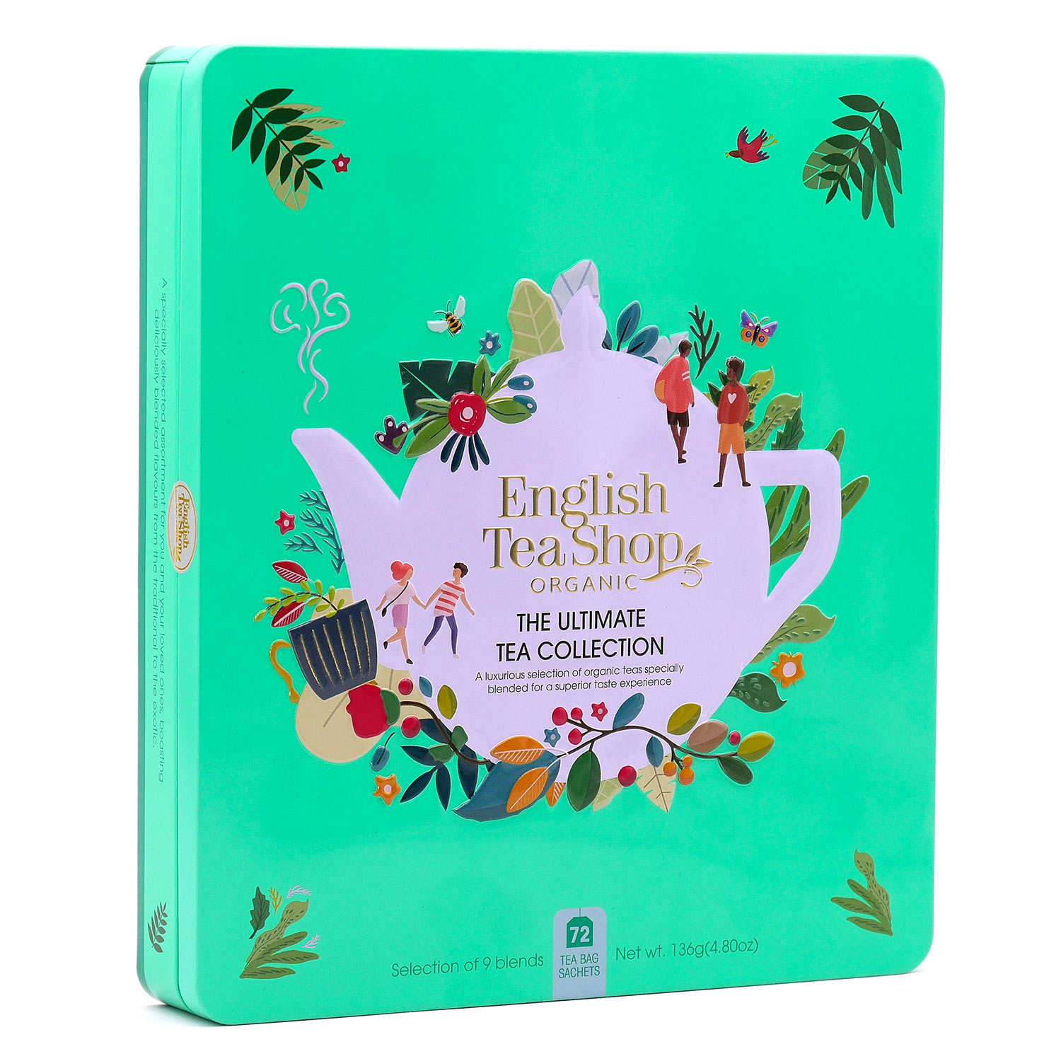 Coffret métal de 72 sachets de thés et infusions bio