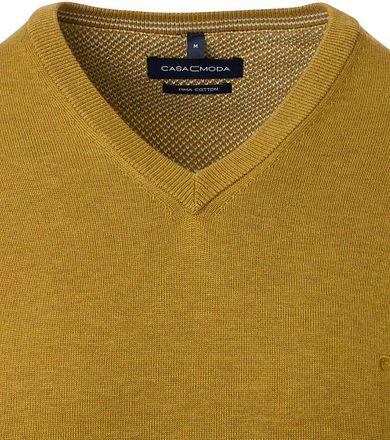 Casa Moda Pullover V-Hals Geel 004430-543 kopen