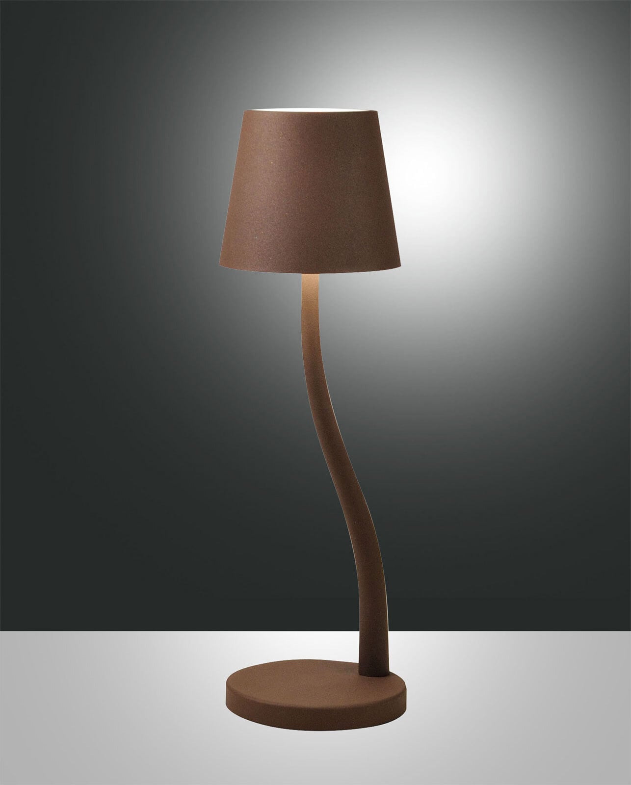 FABAS LUCE Akku LED Tischlampe JUDY braun