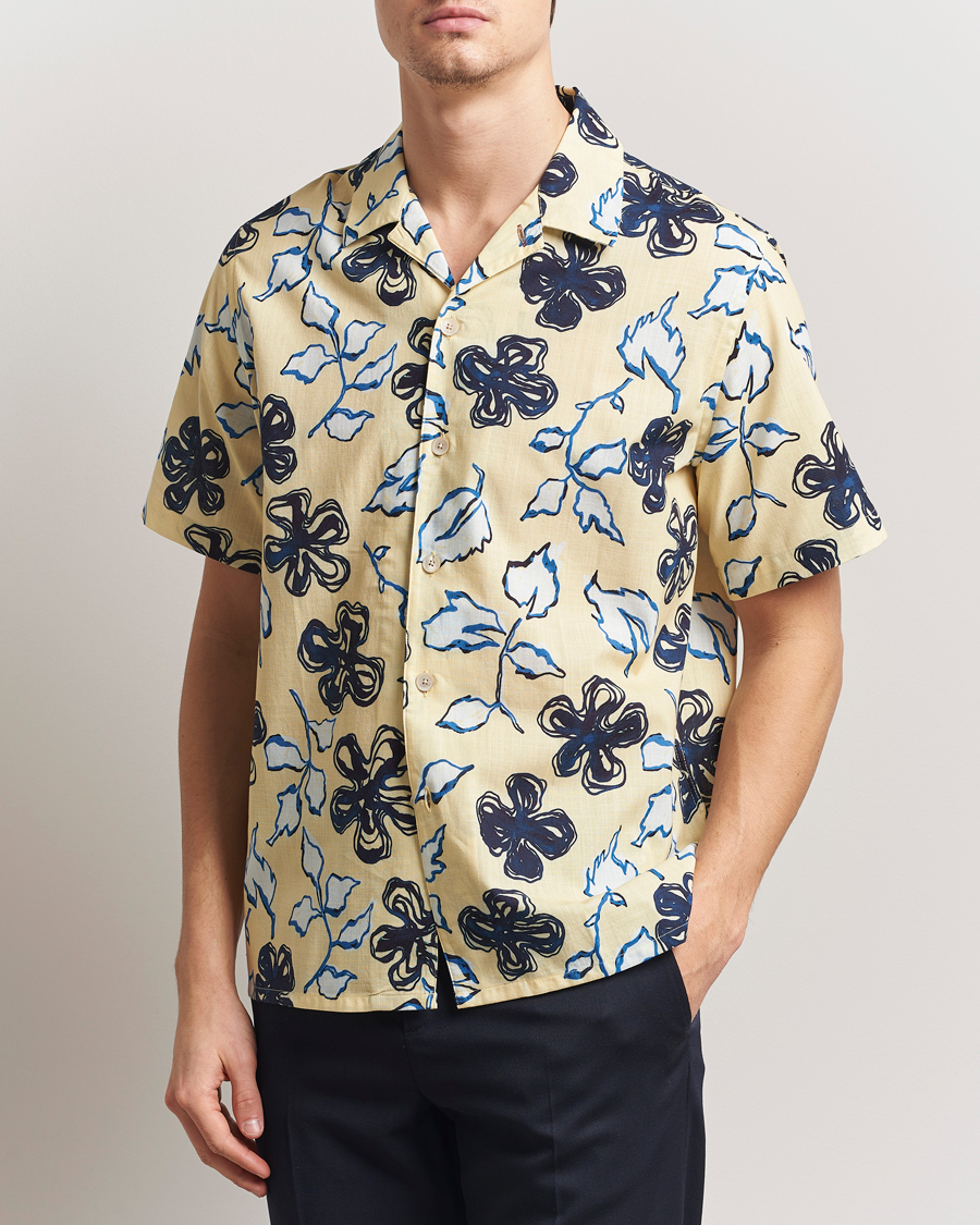 PS Paul Smith Floral Short Sleeve Shirt Yellow