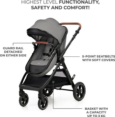 Kinderkraft ESME 2-in-1 Duovogn, Moonlight Grey