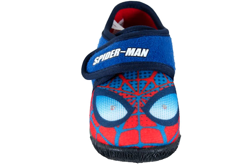 SPIDERMAN HJEMMESKO I BLÅ TEKSTIL MED LYS