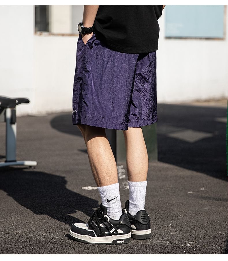Really Point - Mid Rise Letters Geborduurde Wijde Broek