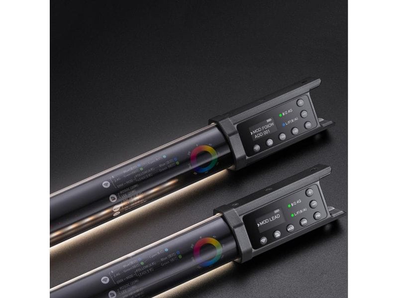 Godox TL60 RGB/HSI/CCT LED-Röhrenlicht Zweier-Set Vielseitiger RGB-LED-Lichtstab mit präziser Farbabstimmung und App-Steürung