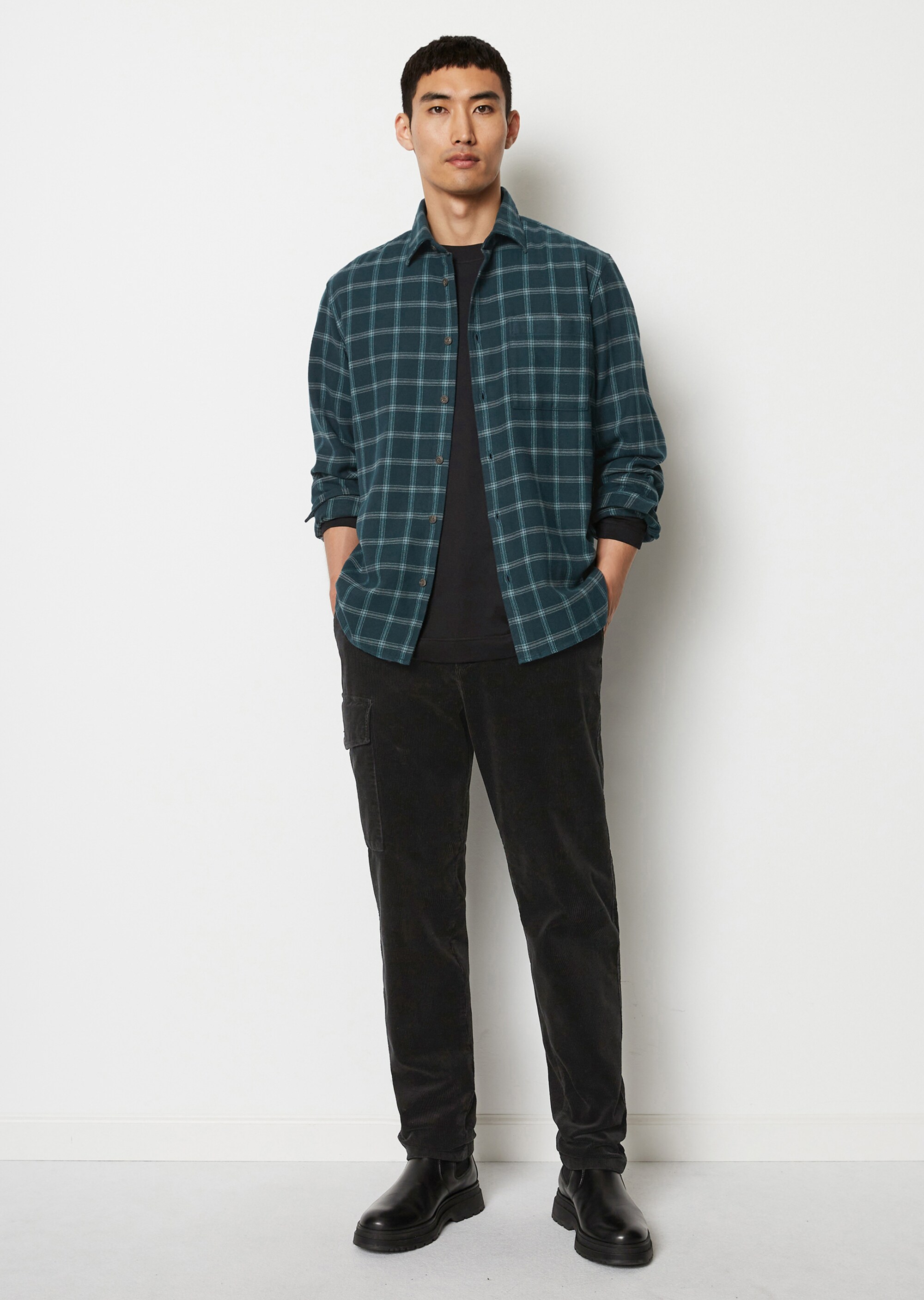 Hemd regular aus reinem Bio-Baumwolle-Twill
