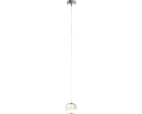 LED hanglamp 6W 400 lm 3000 K HxØ 120x8 cm chroom/gerookt glas
