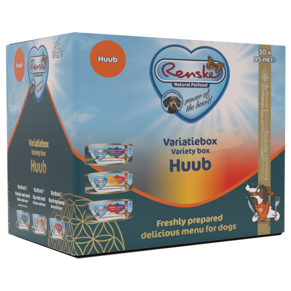 Renske Vers Hond Variatiebox Huub30 x 95 gr