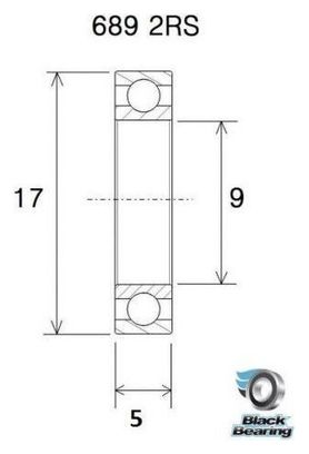 Roulement B3 - BLACKBEARING - 689 2rs