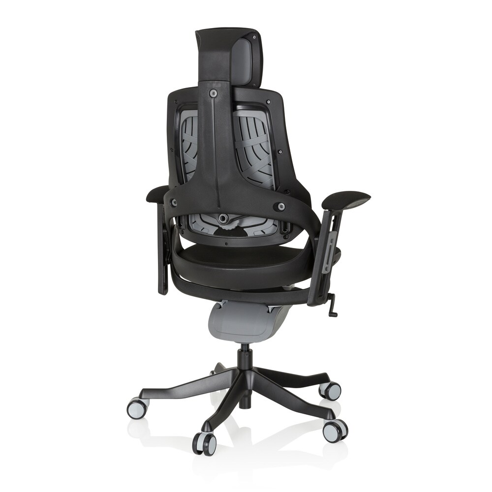 Profi Bürostuhl SPEKTRE BLACK Stoff mit Armlehnen (höhenverstellbar) hjh OFFICE