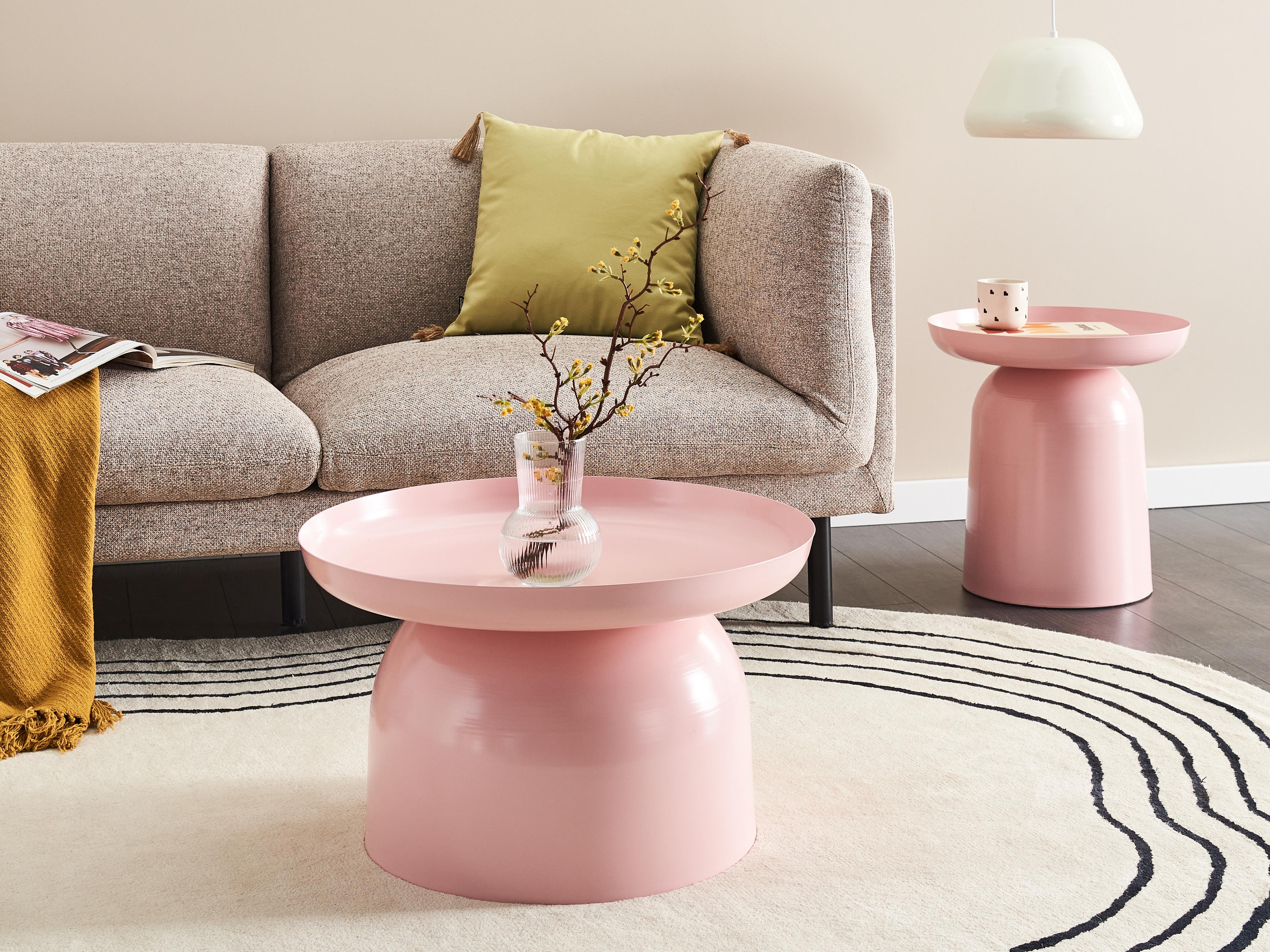 Salontafel TORRENS Metaal Pastelroze