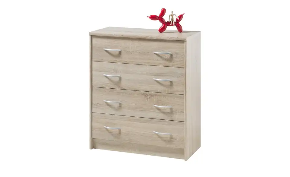 Kommode Optimus Eiche Sonoma (Nachbildung) Ausführung V (breit/4 Schubkästen) 86 cm