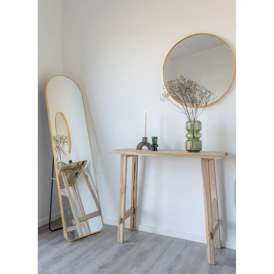 Sidetable Teakhout Naturel - 90x30x80cm - Landelijke Stijl