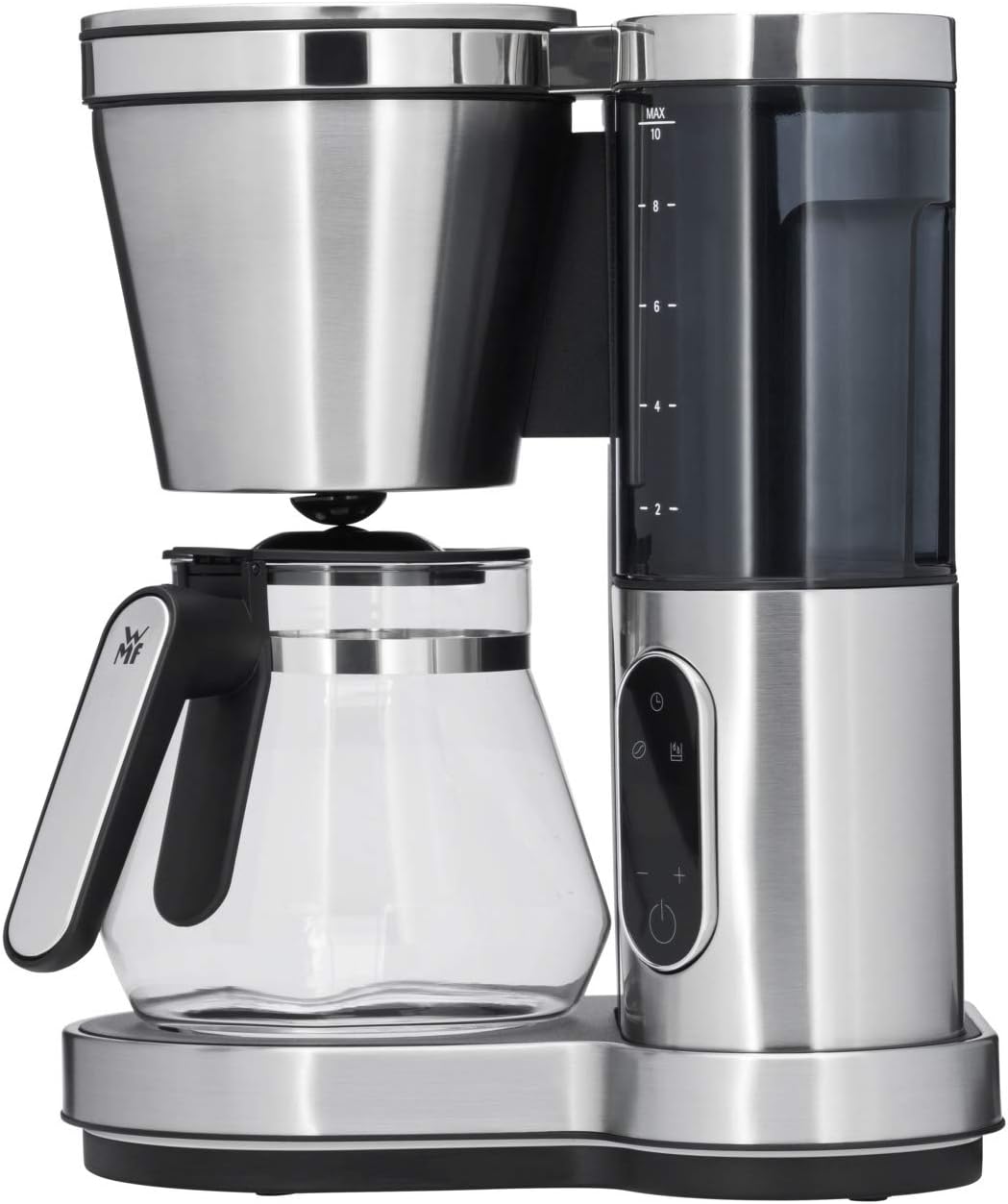 WMF Lumero Filterkaffeemaschine mit Glaskanne, Filterkaffee, 10 Tassen, Timerfunktion, Warmhalteplatte, Kaffeemaschine mit abnehmbaren Wassertank, Abschaltautomatik, 1000 W