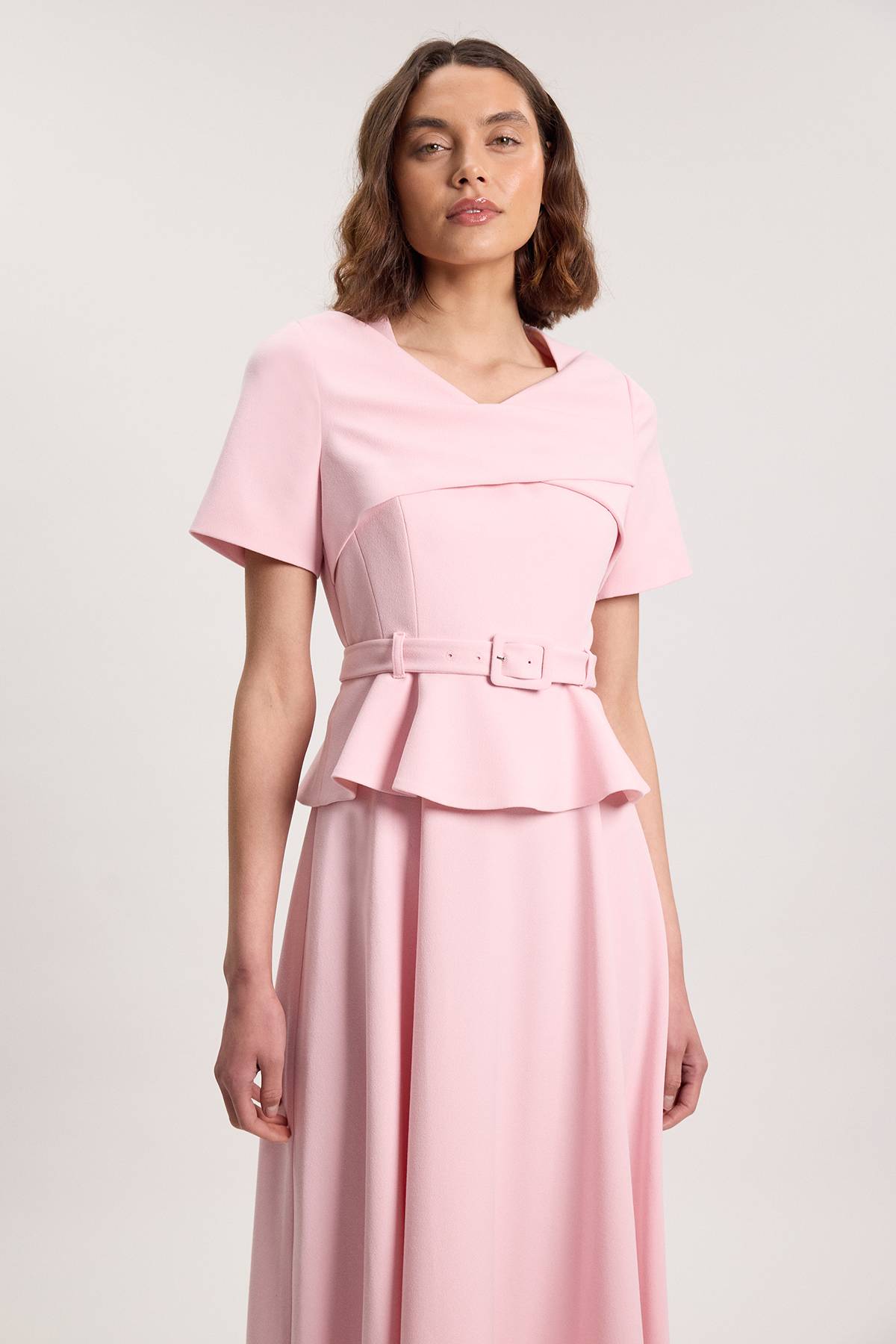 KarenMillen Robe Midi Structurée Cintrée Avec Ceinture