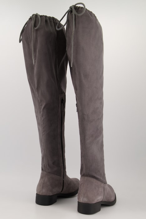Overknee-Stiefel, Bindeband, Reißverschluss, Weite H