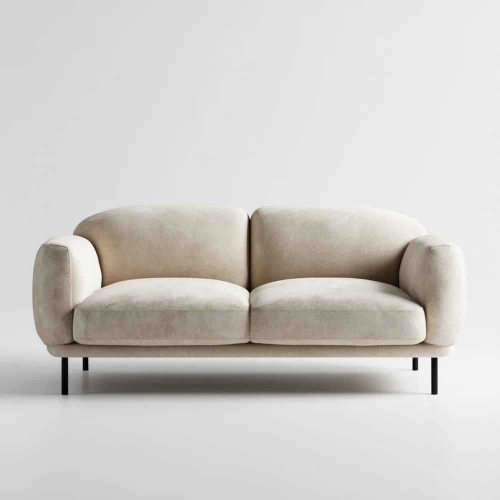 2-Sitzer-Sofa Stoff 150x80x85 cm – Creme – Modernes Design
