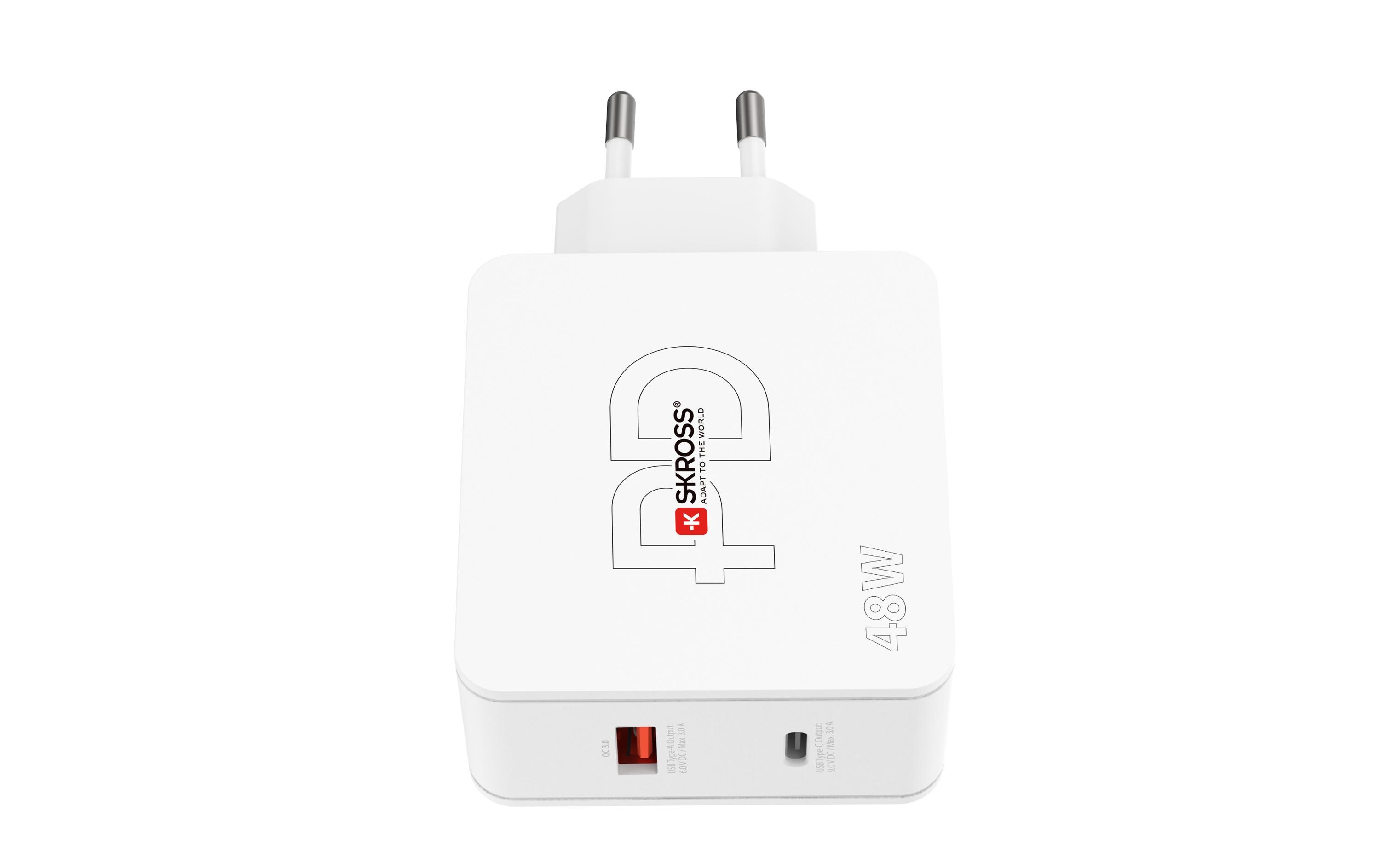 USB-Wandladegerät Multipower 2 Pro+, Euro, 48 W, WeissKraftvolles USB-Wandladegerät für zu Hause und unterwegs