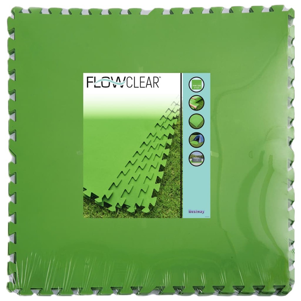 Flowclear protecteurs de sol de piscine 9 pcs vert 5,47 m²