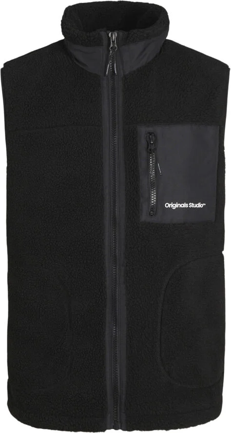 Jack & Jones JORVESTERBRO TEDDY BODYWARMER AW24 Sort