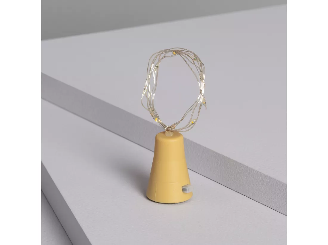 Guirlande LED Extérieure Solaire Fil de Fer pour Bouteille 3000K Blanc chaud