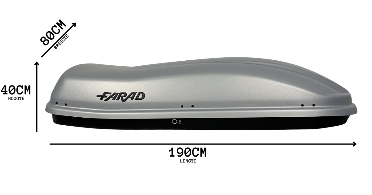 Farad Marlin N6 480 liter dakkoffer - Grey