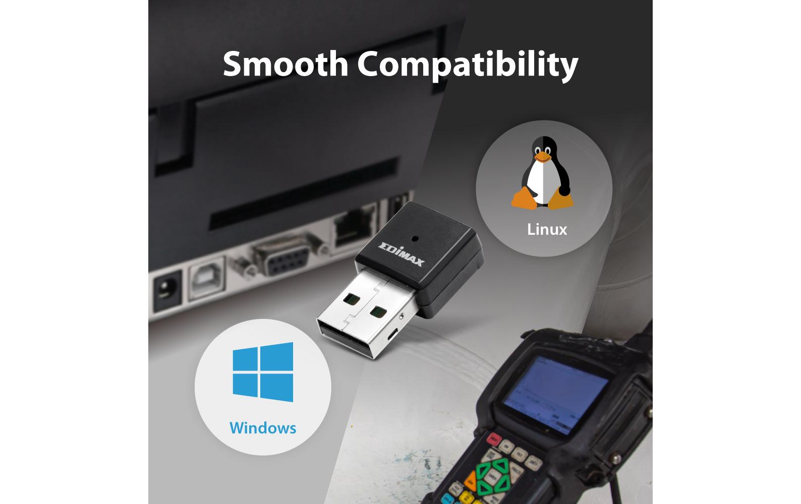 WLAN-AC USB-Stick IEW-7811UTC Industrial<br>Industrieller AC650 Wi-Fi 5 Dualband-USB-Stick