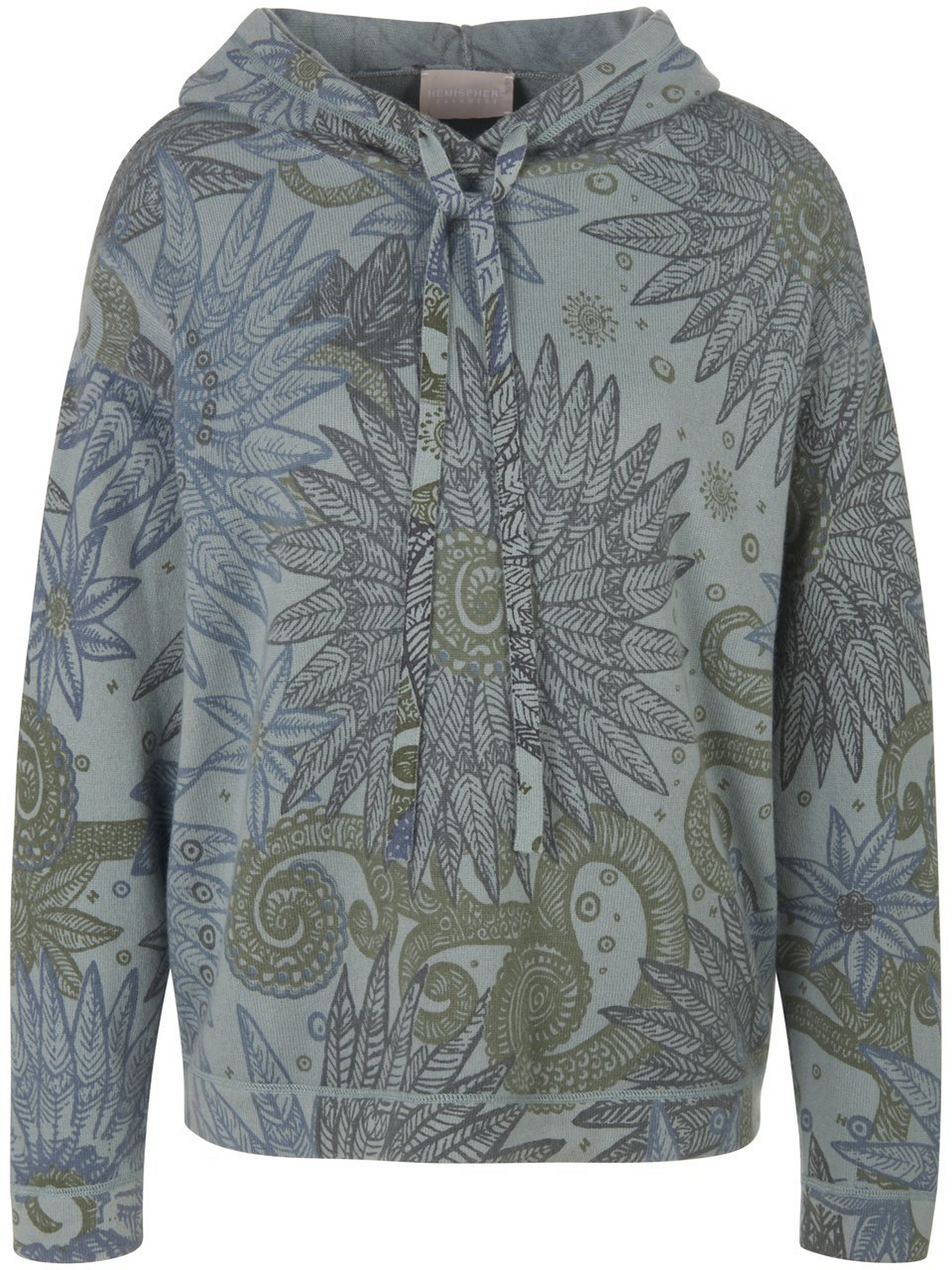Kaschmir-Pullover mit floralem Allover-Muster