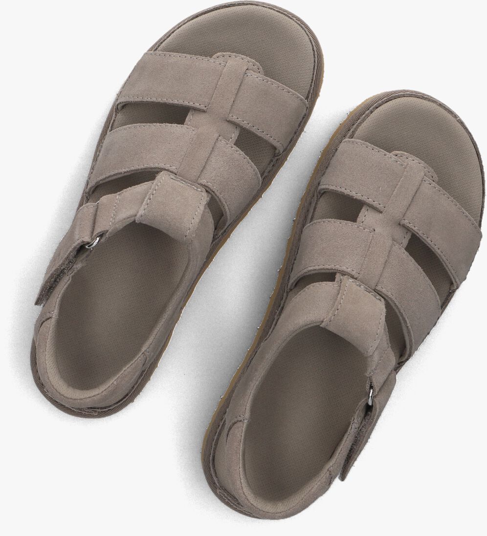 taupe ugg platte sandalen w goldenstar strap