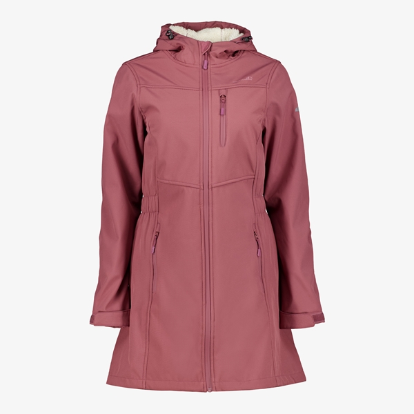 Mountain Peak dames lange softshell jas roze