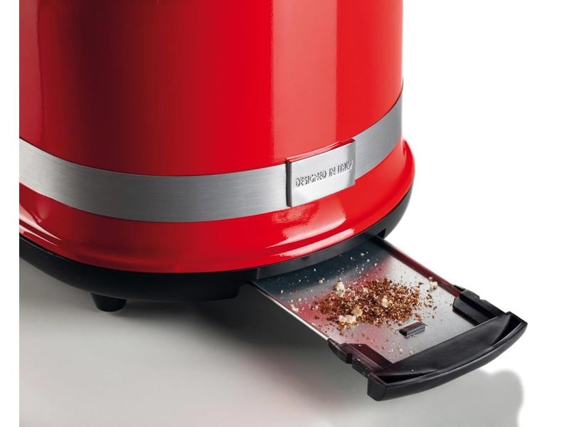 Ariete Toaster MODERNA Rot Klassischer Toaster mit Klemmen