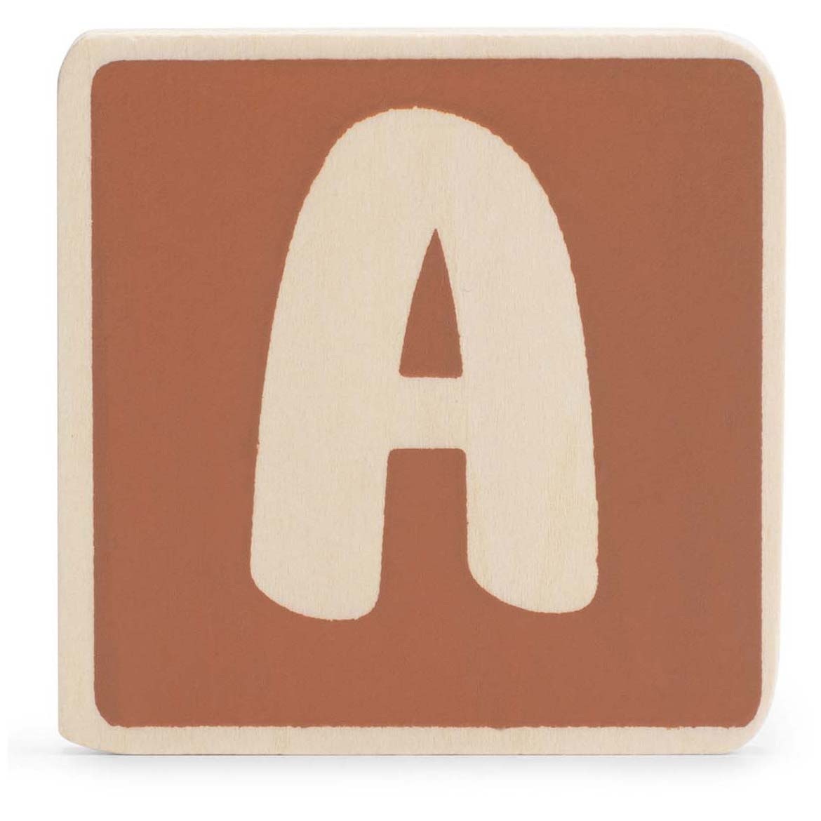Prénatal houten namentrein letter A Dark Orange Bown - lettertreinen - Prénatal