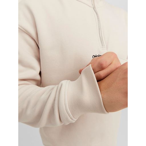 Jack&Jones Vesterbro Quarter Zip Sweatshirt, Moonbeam, M