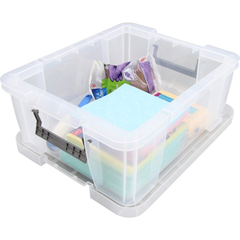 Boîte de rangement plastique 24 L WHITEFURZE Allstore  - incolore